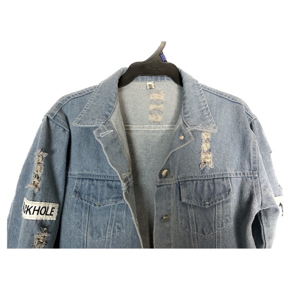 KAWAII NATION BTS K-POP Where Is My Mind Patch Distressed Jean Denim Jacket - Picture 8 of 12